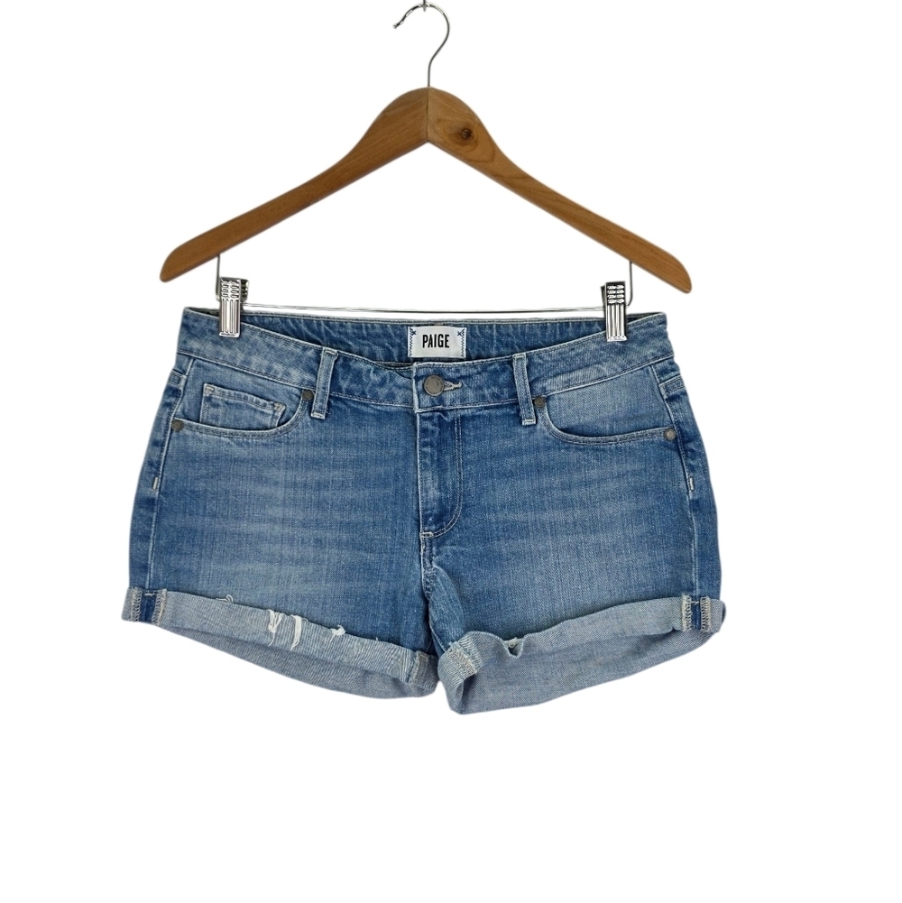 Paige Women's Jimmy Jimmy Shorts Mid Rise Stretch Denim Short‎ Shorts Size 27